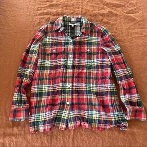 Madewell Red and Yellow Flannel XS